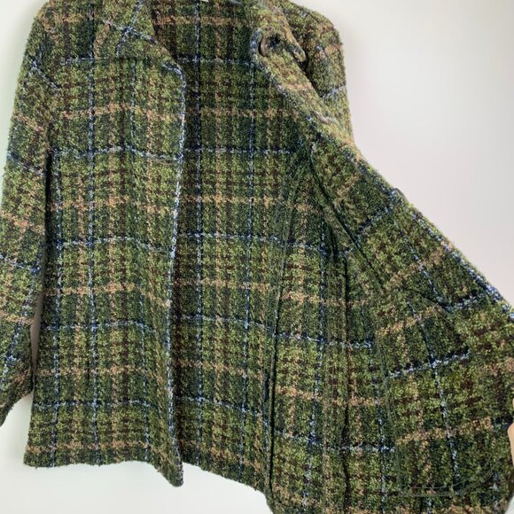 Vintage Weave of the Irish Wool Boucle Knit Tweed Shacket Blazer S - Picture 7 of 10